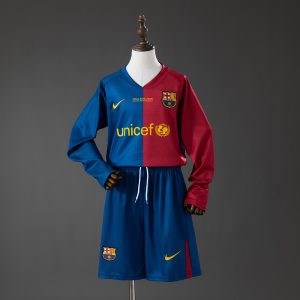 Retro Kids Barcelona 2008-09 Home Long Sleeve