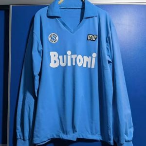 Retro Napoli 87/88 Home Long Sleeve Soccer Jersey 1:1 Thai Quality