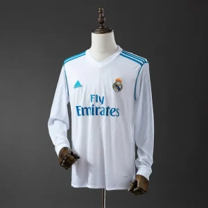 Retro Real Madrid 2017-18 Home Long Sleeves