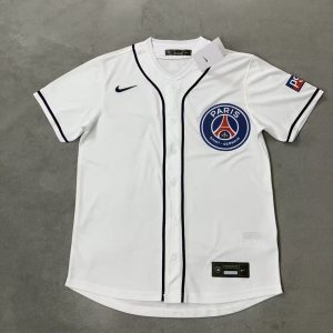 2025/26 Psg Paris Saint-Germain White Baseball T-Shirt