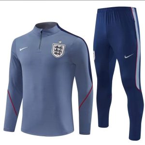 2026 England Training Half-Zip Top – Light Blue