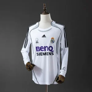 Retro Real Madrid 2006-07 Home Long Sleeves