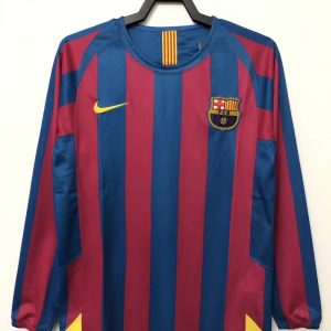 05/06 Retro Long Sleeve Barcelona Home Football Shirt 1:1 Thai Quality