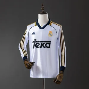 Retro Real Madrid 1998-00 Home Long Sleeves