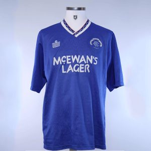 Retro 1990-92 Rangers home soccer jersey