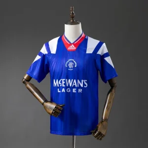 Retro 92-94 Rangers home soccer jersey