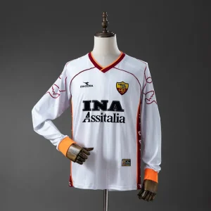 1998-99 AS Roma Retro Away Kit Long Sleeves